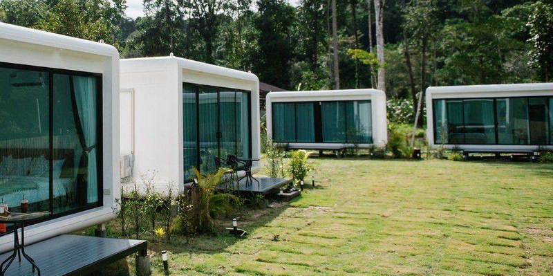 white portacabin rooms aya koh kood