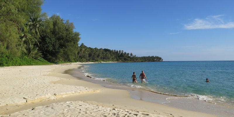 Tourists on Ao Takian Beach Koh Kood